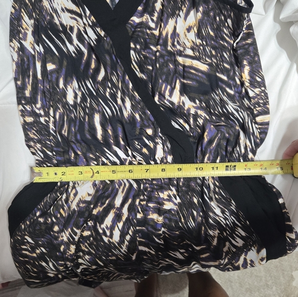 Banana Republic Printed Colorblock Jumpsuit  Sz 8 Skinny Fit Pockets - Picture 10 of 12